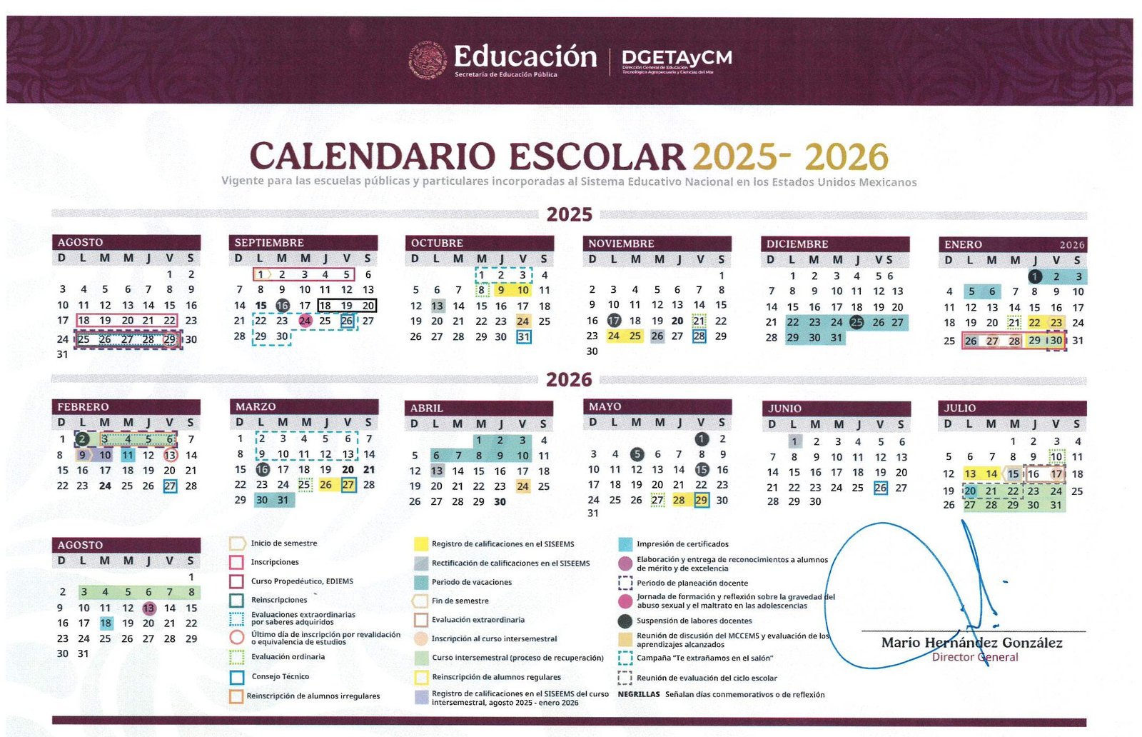 Calendario Escolar 2025-2026